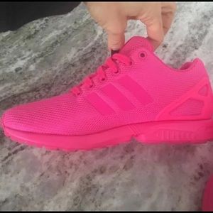 Adidas Flux sneakers hot pink super cute!